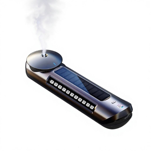BOOLA Solar-Powered Smart Spray Car Air Freshener - Deodorizes, Removes Formaldehyde, High-End Decorative Fragrance for Aluminum Alloys